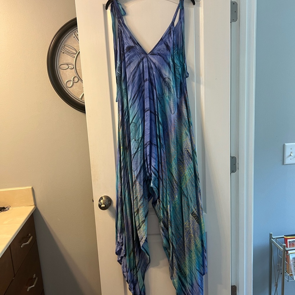 Sacred Threads Jump Suit 100% Rayon, Boho Hippie … - image 8